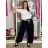 Nohavice oversize s opaskom dámske (S/M/L ONE SIZE) TALIANSKA MÓDA IMSM26097