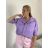 Bunda krátká oversize dlouhý rukáv dámská (S/M/L ONE SIZE) ITALSKÁ MÓDA IMWCA26001/DR S/M/L fialová