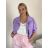 Bunda krátká oversize dlouhý rukáv dámská (S/M/L ONE SIZE) ITALSKÁ MÓDA IMWCA26001/DR S/M/L fialová