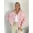 Bunda krátká oversize dlouhý rukáv dámská (S/M/L ONE SIZE) ITALSKÁ MÓDA IMWCA26002/DR S/M/L růžová světlá