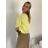 Svetr pletený dlouhý rukáv dámský (S/M/L ONE SIZE) ITALSKÁ MÓDA IMWKR26001/DU S/M/L žlutá