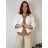Cardigan  krátký 3/4 rukáv dámský nadrozměr (48/50/52 ONE SIZE) ITALSKÁ MÓDA IMSM260028/DU 48/50/52 bílá