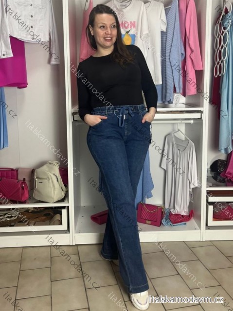 Rifle jeans dlouhé široké nohavice wide leg fit dámské (XS-2XL) RE-DRESS RED26RE3207/DUR 32 modrá džínová