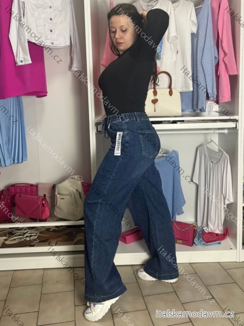 Rifle jeans dlouhé široké nohavice wide leg fit dámské (XS-2XL) RE-DRESS RED26RE3207/DUR 35 modrá džínová