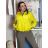 Bunda krátka oversize dlhý rukáv dámska BIANCA (S/M/L ONE SIZE) TALIANSKA MÓDA IMWCA26003/DU S/M/L žlutá