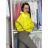 Bunda krátka oversize dlhý rukáv dámska BIANCA (S/M/L ONE SIZE) TALIANSKA MÓDA IMWCA26003/DU S/M/L žlutá