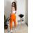 Nohavice strečové dlhé dámske PANTALONE  (S/M/L ONE SIZE) IMPOZ25LV-6318/DUR lososová S/M/L