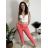 Nohavice strečové dlhé dámske PANTALONE  (S/M/L ONE SIZE) IMPOZ25LV-6318/DUR lososová S/M/L