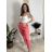 Nohavice strečové dlhé dámske PANTALONE  (S/M/L ONE SIZE) IMPOZ25LV-6318/DUR lososová S/M/L