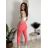 Nohavice strečové dlhé dámske PANTALONE  (S/M/L ONE SIZE) IMPOZ25LV-6318/DUR lososová S/M/L