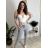 Nohavice strečové dlhé dámske PANTALONE  (S/M/L ONE SIZE) IMPOZ25LV-6318/DUR lososová S/M/L