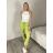 Nohavice strecové dlhé dámske (S/M/L ONE SIZE) TALIANSKA MÓDA IMPLI248115/DUR světle zelená S/M/L