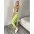 Nohavice strecové dlhé dámske (S/M/L ONE SIZE) TALIANSKA MÓDA IMPLI248115/DUR světle zelená S/M/L