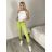 Nohavice strecové dlhé dámske (S/M/L ONE SIZE) TALIANSKA MÓDA IMPLI248115/DUR světle zelená S/M/L