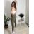 Nohavice strecové dlhé dámske (S/M/L ONE SIZE) TALIANSKA MÓDA IMPLI248115/DUR světle zelená S/M/L