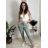 Nohavice strecové dlhé dámske (S/M/L ONE SIZE) TALIANSKA MÓDA IMPLI248115/DUR světle zelená S/M/L