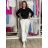 Tepláky/Kalhoty elegantní oversize dlouhé dámské (S/M/L ONE SIZE) ITALSKÁ MÓDA IMD26003