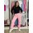 Tepláky/Kalhoty elegantní oversize dlouhé dámské (S/M/L ONE SIZE) ITALSKÁ MÓDA IMD26003