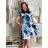Šaty letní krátký rukáv dámské (S/M/L ONE SIZE) ITALSKÁ MÓDA IMD250004