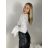 Tunika krajková elegantní dlouhý rukáv dámská (S/M/L ONE SIZE) ITALSKÁ MÓDA IMD25370
