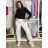 Tepláky/Kalhoty elegantní oversize dlouhé dámské (S/M/L ONE SIZE) ITALSKÁ MÓDA IMD26003/DUR bílá S/M/L