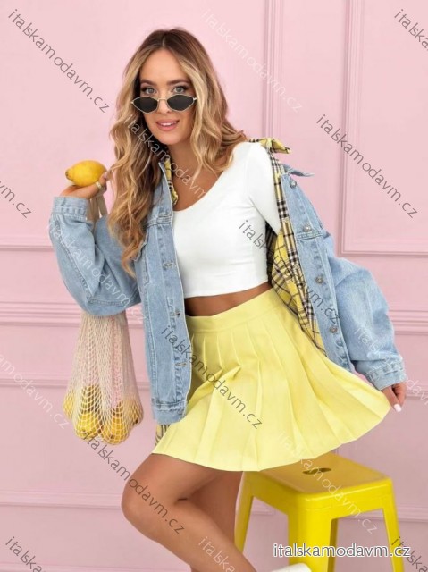 Sukně krátká skládaná dámská (S/M/L ONE SIZE) ITALSKÁ MÓDA IMD26015