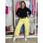 Nohavice outdoorové s opaskom dámske LOLA (S/M/L ONE SIZE) TALIANSKA MÓDA IM426056/DUR S/M/L žlutá