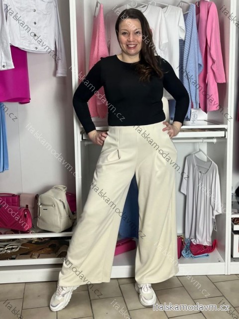 Kalhoty dlouhé elegantní dámské BRITA (S/M/L ONE SIZE) ITALSKÁ MÓDA IM4260023/DU