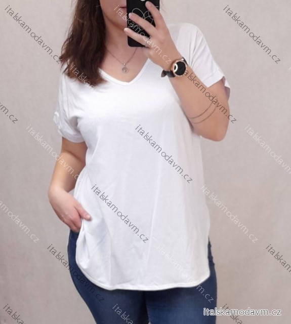 Tričko oversize krátký rukáv dámská (XL/2XL ONE SIZE) ITALSKÁ MÓDA IMC22187