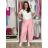 Nohavice dlhé elegantní dámske JITKA (S/M/L ONE SIZE) TALIANSKA MÓDA IM426070/DU tmavě hnědá S/M/L