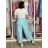 Nohavice dlhé elegantní dámske JITKA (S/M/L ONE SIZE) TALIANSKA MÓDA IM426070/DU tmavě hnědá S/M/L