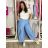 Nohavice dlhé elegantní dámske JITKA (S/M/L ONE SIZE) TALIANSKA MÓDA IM426070/DU S/M/L svetlo modrá
