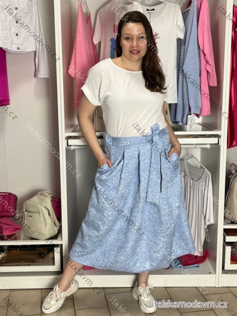Sukně dlouhá s páskem dámská MERYL (S/M/L ONE SIZE) ITALSKÁ MÓDA IMWCA26004/DU