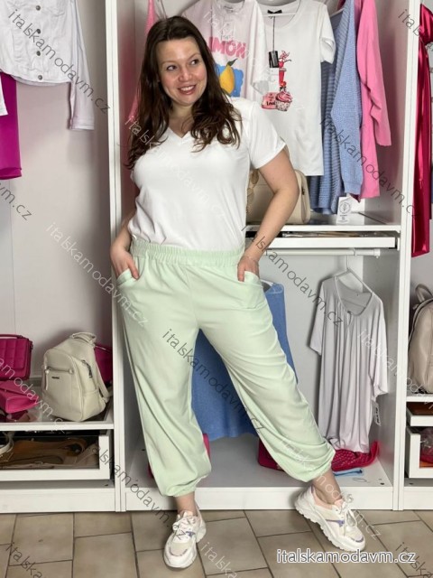 Kalhoty volnočasové dámské KEYSY (S/M/L ONE SIZE) ITALSKÁ MÓDA IMD26027