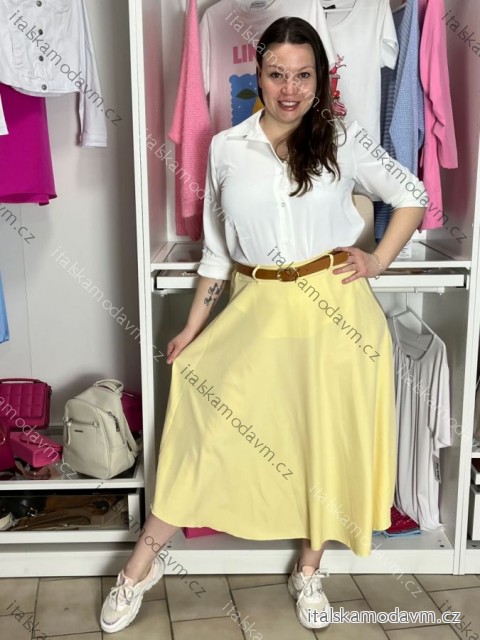 Sukně dlouhá s páskem dámská GITA (S/M/L ONE SIZE) ITALSKÁ MÓDA IMD26032/DU