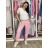 Kalhoty outdoorové s páskem dámské SARA (S/M/L ONE SIZE) ITALSKÁ MÓDA IM4261116/DU S/M/L růžová