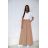 Kalhoty dlouhé letní s páskem dámské (S/M/L ONE SIZE) ITALSKÁ MÓDA IMD26046 hnědá camel S/M/L