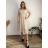 Šaty elegantní šifonové krátky rukáv dámske nadrozměr AMANDA (42/44/46 ONE SIZE) TALIANSKA MóDA IM4261124