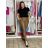 Legíny koženkové zateplené dlouhé dámské (S/M-XL/2XL) MIEGO MIE2339000319M/DU XL/2XL hnědá