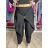 Nohavice voľnočasové s páskem dámske ELEN (S/M/L ONE SIZE) TALIANSKA MÓDA IMC26070/DU S/M/L čierna