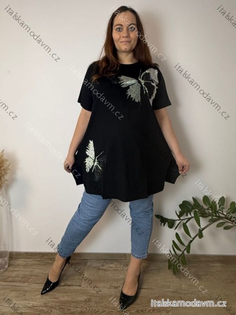 Tunika krátky rukáv dámska nadrozmer (54/56/58 ONE SIZE) TURECKÁ MÓDA TM9261111