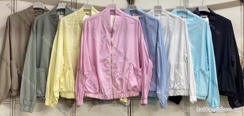 Bunda slabá dlhý rukáv dámska nadrozmer (50/52/54 ONE SIZE) TALIANSKA MÓDA IMC26050