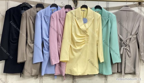 Sako predĺžené elegantný dlhý rukáv dámske nadrozmer (44/46/48 ONE SIZE) TALIANSKA MÓDA IMC26051