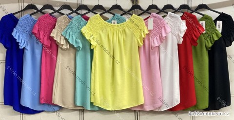 Halenka letní krátký rukáv dámská nadrozměr (48/50/52 ONE SIZE) ITALSKÁ MÓDA IMC26052