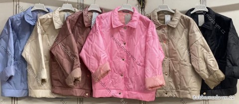 Bunda slabá šusťáková oversize dlouhý rukáv dámská (M/L/XL ONE SIZE) ITALSKÁ MÓDA IMC26058