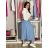 Sukně s páskem dlouhá dámská (S/M/L ONE SIZE) ITALSKÁ MÓDA IMSM26106/DUR sv. modrá S/M/L