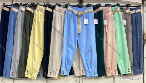 Nohavice voľnočasové s opaskom dámske nadrozmer (40/42/44 ONE SIZE) TALIANSKA MÓDA IMC26072