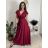 Šaty dlhé elegantný krátky rukáv dámske ANNA (S/M/L ONE SIZE) TALIANSKA MÓDA IM4260024