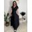 Šaty dlhé elegantný krátky rukáv dámske ANNA (S/M/L ONE SIZE) TALIANSKA MÓDA IM4260024