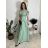 Šaty dlhé elegantný krátky rukáv dámske ANNA (S/M/L ONE SIZE) TALIANSKA MÓDA IM4260024